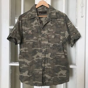 Camo Button Down